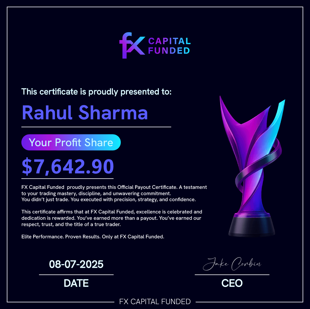 Fx Capital Funded Payout Certificate - $7,642